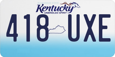 KY license plate 418UXE