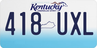 KY license plate 418UXL