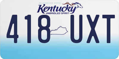 KY license plate 418UXT
