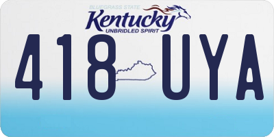 KY license plate 418UYA
