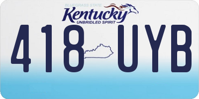 KY license plate 418UYB