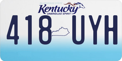 KY license plate 418UYH