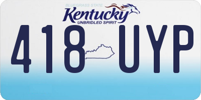 KY license plate 418UYP