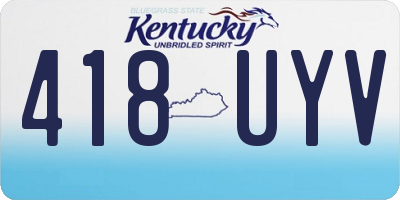 KY license plate 418UYV