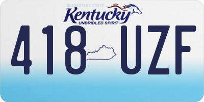 KY license plate 418UZF