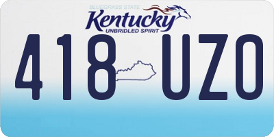 KY license plate 418UZO