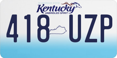KY license plate 418UZP