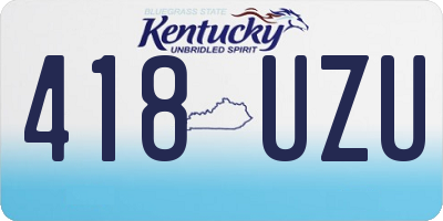 KY license plate 418UZU