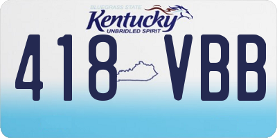 KY license plate 418VBB