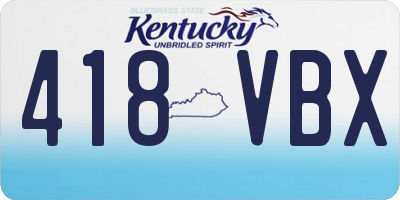 KY license plate 418VBX