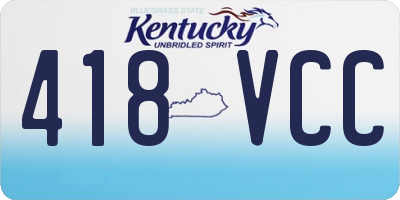 KY license plate 418VCC
