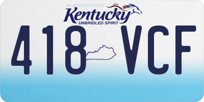 KY license plate 418VCF