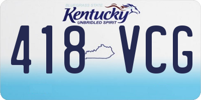 KY license plate 418VCG