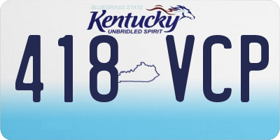 KY license plate 418VCP