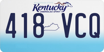 KY license plate 418VCQ