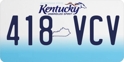 KY license plate 418VCV