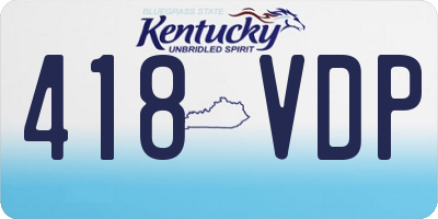 KY license plate 418VDP