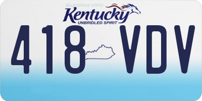 KY license plate 418VDV