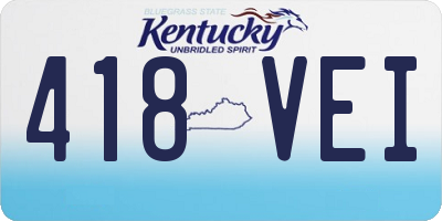 KY license plate 418VEI