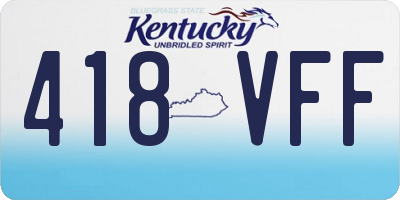 KY license plate 418VFF