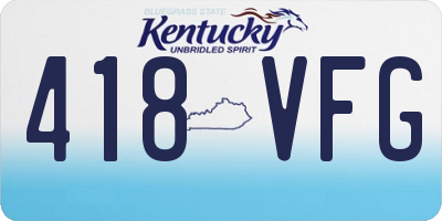 KY license plate 418VFG