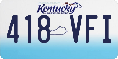KY license plate 418VFI