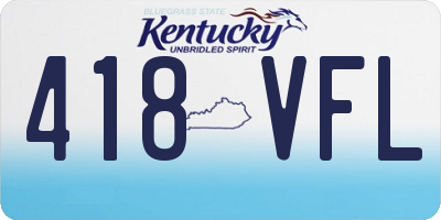KY license plate 418VFL