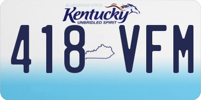 KY license plate 418VFM