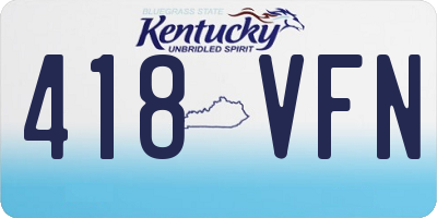 KY license plate 418VFN