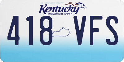 KY license plate 418VFS