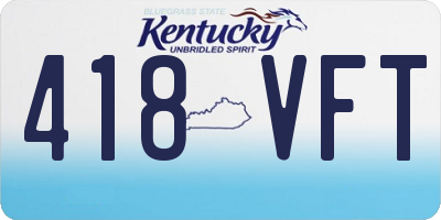 KY license plate 418VFT