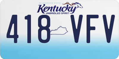 KY license plate 418VFV
