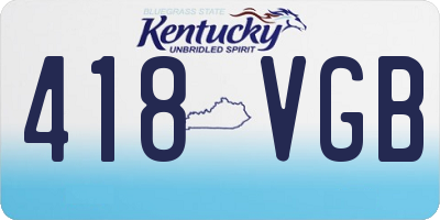 KY license plate 418VGB