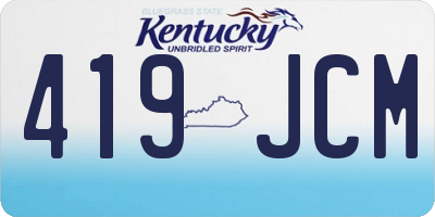 KY license plate 419JCM