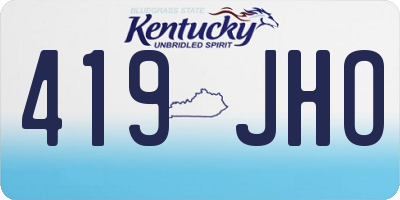 KY license plate 419JHO