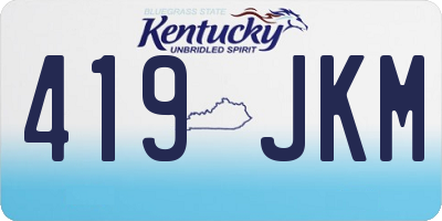 KY license plate 419JKM