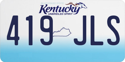 KY license plate 419JLS