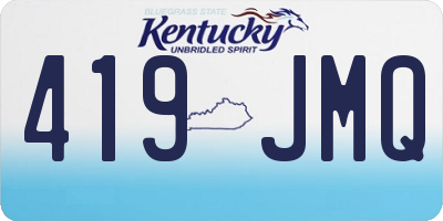 KY license plate 419JMQ