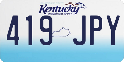 KY license plate 419JPY