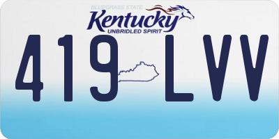 KY license plate 419LVV