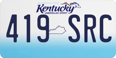 KY license plate 419SRC