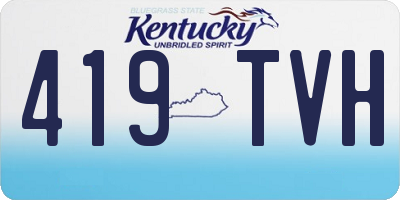 KY license plate 419TVH