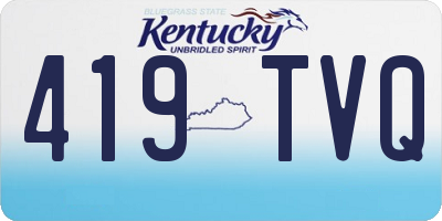 KY license plate 419TVQ
