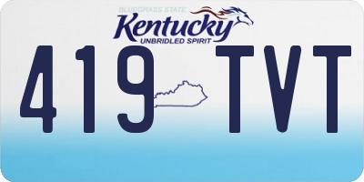 KY license plate 419TVT