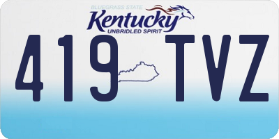 KY license plate 419TVZ