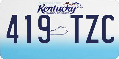 KY license plate 419TZC