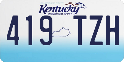 KY license plate 419TZH