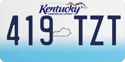 KY license plate 419TZT