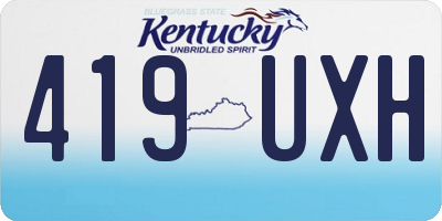 KY license plate 419UXH