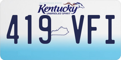 KY license plate 419VFI
